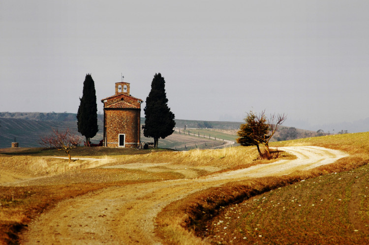 Pienza, Cappella di Vitaleta, retro