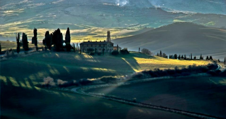 Pienza, l'albeggiare